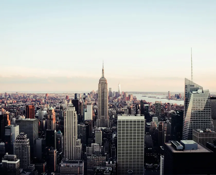Panorámica de Nueva York al atardecer